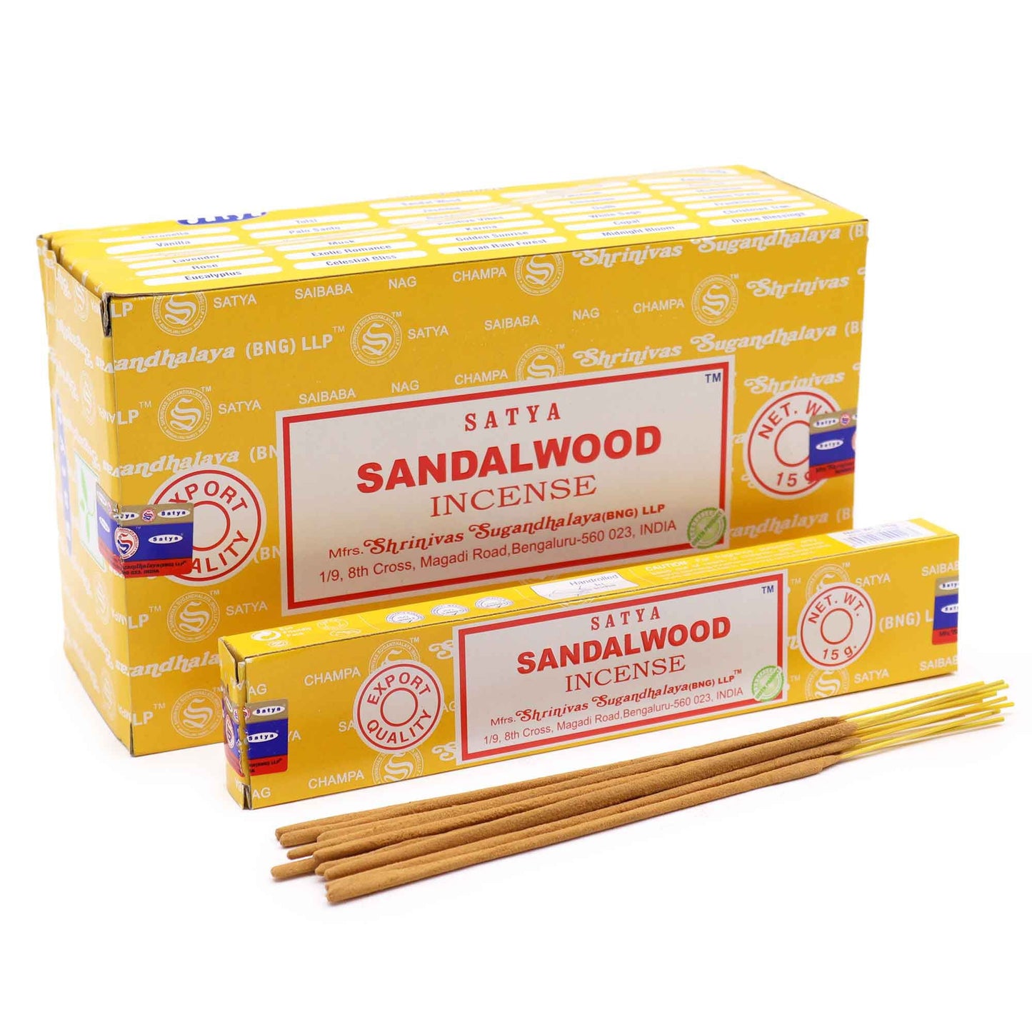 Varillas de Incienso Satya 15gm - Sándalo