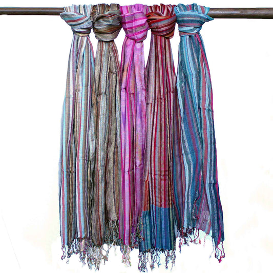 Bufandas bohemias indias - 50x180cm - Azules aleatorios
